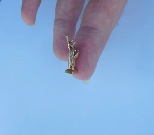 Rare Original Early 1900s Deco 14K Gold Statue Of Liberty Pendant Charm 🗽 - Picture 1 of 12