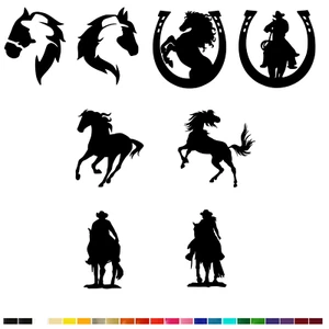 Arabian Horse Vinyl Decal Sticker Car Window Bumper Cup Horseshoe Western Cowboy - Picture 1 of 13