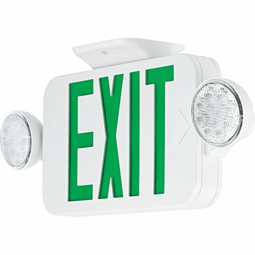 Progress Commercial PECUEUG30 PECUE-UG-30 LED Exit Sign Combo, Green - Image 1 of 1