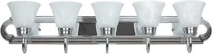 Sunset Lighting F3565-53 Vanity with Faux Alabaster Glass, Satin Nickel Finish - Picture 1 of 1
