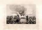 ok. 1850 Strzał Akkon Akko Orient Crisis Royal Navy 1840 Staloryt