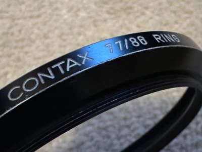 ultra rare CONTAX 77/86 Ring Adapter 1.2/55 1.2/85 =77mm filter E77 86mm E86 end - Image 1 of 4