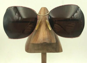 Vintage Tura 259 EBO Black Gold Metal Square Oversized Sunglasses FRAMES ONLY - Picture 1 of 11