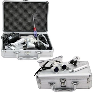 Surgical Dental Loupes Glasses Medical Binocular Magnifier 3.5X 420mm LED Light - Picture 1 of 11