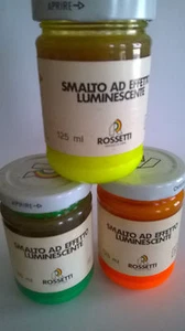 smalto luminescente fluorescente fosforescente 125 ml rossetti per legno e ferro - Foto 1 di 4