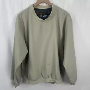 Forrester's Outerwear Womens M Tan Pullover Windbreaker V-neck Jacket Golf - Picture 1 of 10