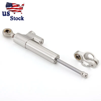 Estabilizador amortiguador de dirección ajustable CNC para Yamaha Honda Kawasaki Foto 1 de 4