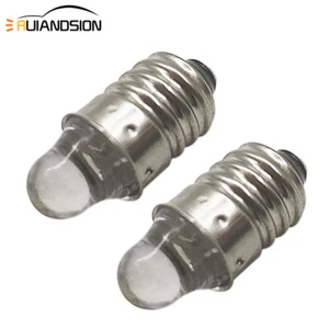 Screw Fit E10 DIP LED Interior Light Torch Replace Bulb White/ Warm White DC 3V - Picture 1 of 11