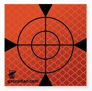 Orange Reflective Target/Label  - 100mm x 100mm !!! Film: 3M! - Picture 1 of 3