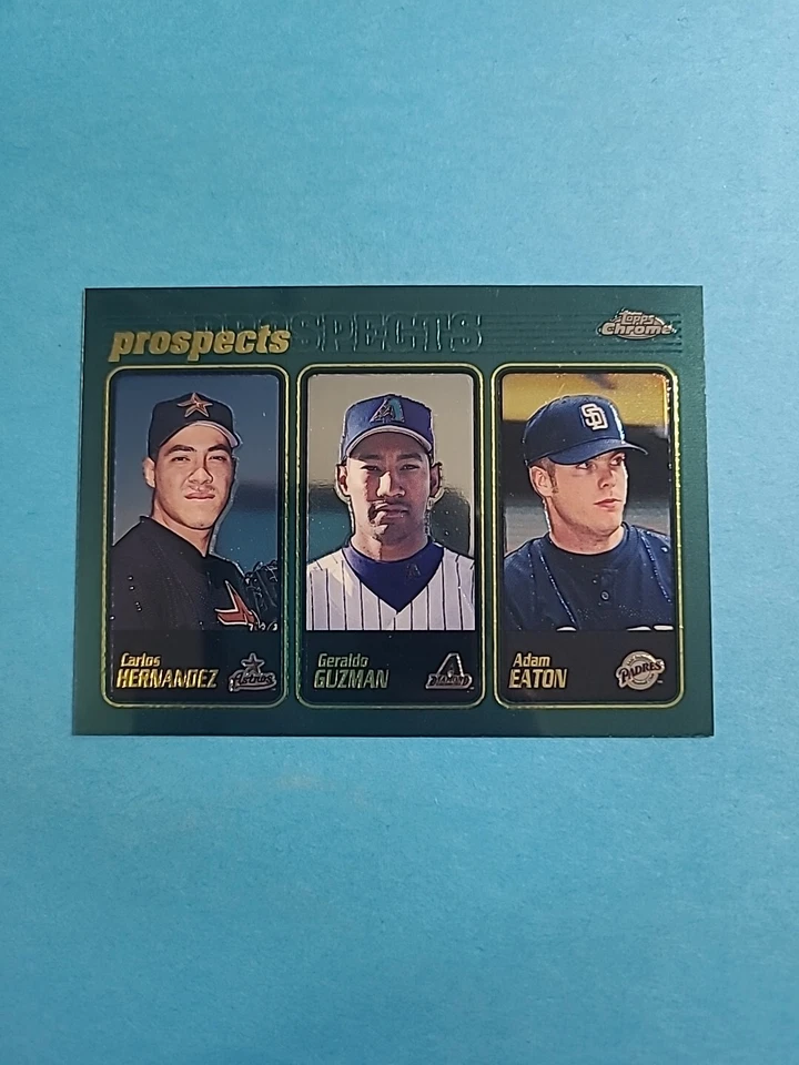 ADAM EATON CARLOS HERNANDEZ GERALDO GUZMAN 2001 TOPPS CHROME CARD # 300 I0944 - Image 1 of 2