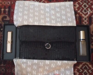 Vintage Cosmetics Norell Preserved New Pocketbook Lipstick Perfume Gift Set 50s - Picture 1 of 10