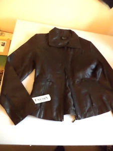 BNWT Women's real Leather Jacket UNICORN Zahra's collection bikers size 10 BROWN - Picture 1 of 10