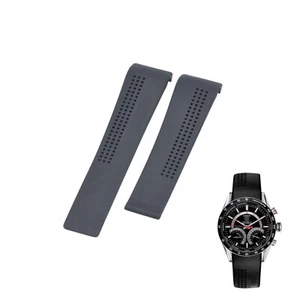 Uhrenarmband 22 mm schwarz Kautschuk für Tag Heuer FT6012 CV7A10 - Bild 1 von 7
