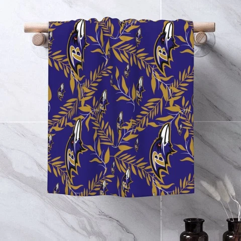 Baltimore Ravens Face Wash Cloth Print Towel Sheet Strong Water Absorption Cover