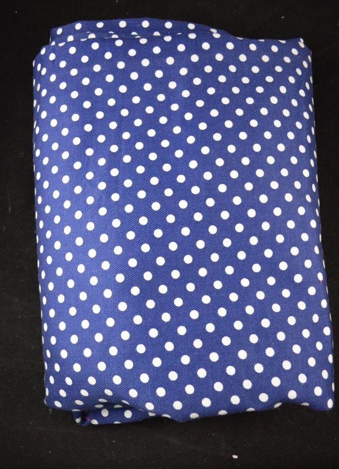 Pottery Barn Kids Polka Dots Curtain Panel Drape Navy 63" #239 - Image 1 of 1
