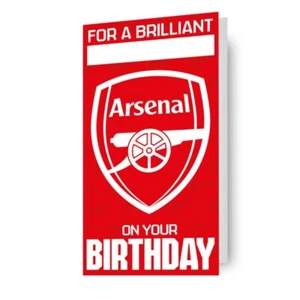 Arsenal FC Birthday Card Personalise Yourself With Any Relation Official Product - Imagen 1 de 6