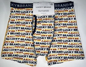 Lucky Brand Boy’s Boxer Briefs Size XL 2 Pc Set (16/18) Blue Yellow NWT - Picture 1 of 11