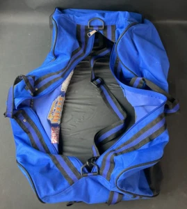 1999 Super Bowl XXXIII Large Blue Duffel Bag NFL CBS Radio & Westwood One VTG! - Picture 1 of 3