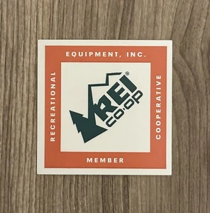 Auténtica calcomanía adhesiva con logotipo cuadrado REI COOPERATIVO senderismo ciclismo árbol - Imagen 1 de 3