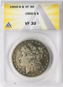 1900-S $1 Morgan Dollar ANACS VF30 - Picture 1 of 4