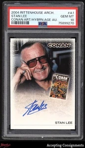 2004 Rittenhouse Conan Art of the Hyborian Age #A1 Stan Lee AUTO PSA 10 GEM - Picture 1 of 2