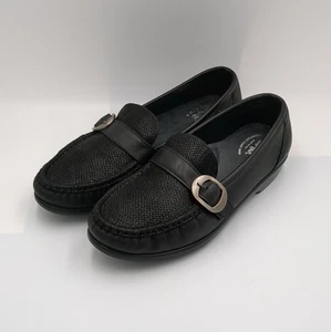 SAS Tripad Lara Damenschuhe 7,5 schwarz Leder Slipper rund Mokassinnaht Loafer - Bild 1 von 10