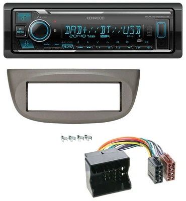 Kenwood Bluetooth MP3 DAB USB Autoradio für Renault Twingo 07-14 beige-grau - Bild 1 von 4