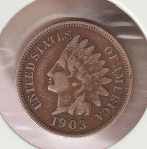 US Rare Old West 1903 Indian Head Penny Coin American Collection Shield Cent USA - Picture 1 of 2