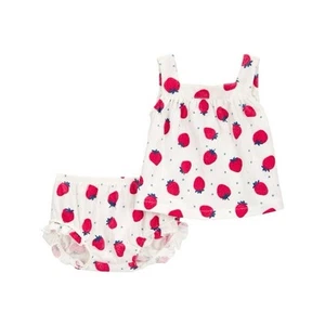 Carters Child of Mine Strawberry Outfit Set Bloomer Shorts Summer Size Newborn - Picture 1 of 7