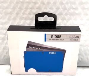 Cartera The Ridge - Cartera con bloqueo RFID CORREA DE EFECTIVO DE BUCEO ALTO - ¡Azul NUEVA!! - Imagen 1 de 8