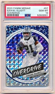 2020 Mosaic Ezekiel Elliott Overdrive #O7 PSA 10 - POP 17 - Picture 1 of 2