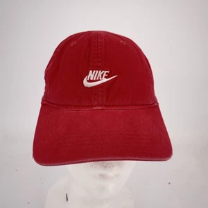 Nike Swoosh CHILD Youth Hat Cap Strap Back Kids Red Embroidered Logo Sports - Picture 1 of 8