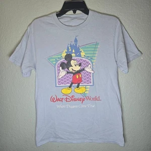 Camiseta Walt Disney World Adulto “Donde los Sueños se hacen realidad” Mickey Castle Azul Talla S - Imagen 1 de 10