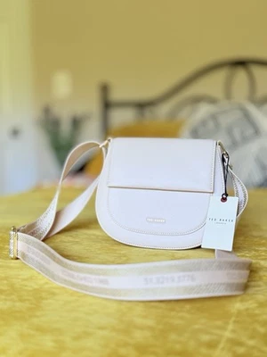Bolso de Mano Ted Baker London Beige Claro Dorado Logo Correa Ajustable Nuevo con Etiquetas Foto 1 de 4
