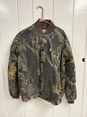 Mossy Oak Hunting Camo Jacket Size Large Vintage Bomber - Image 1 of 4