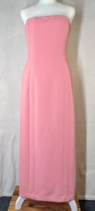 A.L.C. Trägerloses rosa Midikleid modern Luxus Kern Korsett hinten Schlitz Gr.6 - Bild 1 von 11