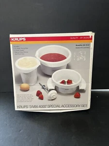 Krups 3 Mix 4000 Special Accessory Set NEW BOX Bowl Beaker Strainer Puree Rod - Picture 1 of 10