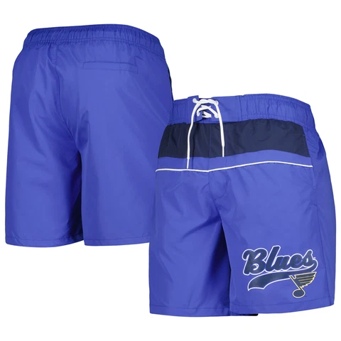 Men's Starter Blue St. Louis Blues Freestyle Volley Swim Shorts Cover