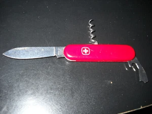 Vintage Wenger Delemont Swiss Army Knife Collector Knive 5" * Blade & 4 Tools - Picture 1 of 6