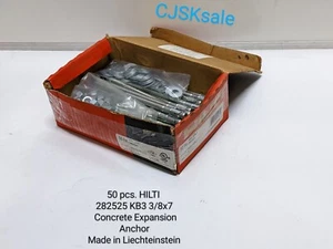 50 pcs. HILTI 282525 KB3 3/8x7 Concrete Expansion Anchor (NEW). - Picture 1 of 15