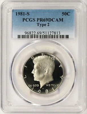 1981-S Type 2 Proof 50c Kennedy Half Dollar PCGS PR69DCAM - Image 1 of 4