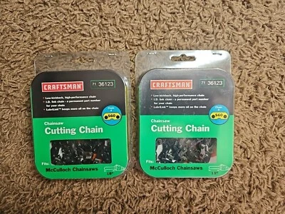 Lote de 2 Cadenas de Corte Craftsman S60 18" Mculloch Motosierras 71 36123 NUEVO Foto 1 de 4