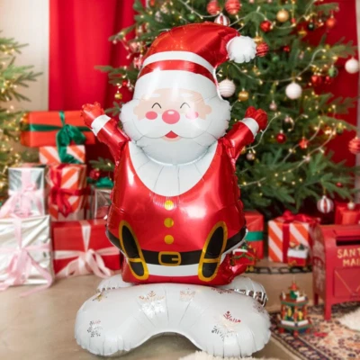 58 Inch Large Santa Foil Balloon Christmas Theme Home office School Decorations - image 1 of 4
