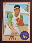 1968 Topps Jack Aker (Oakland Athletics) #224 Ex/Nrmt