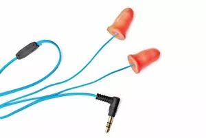 Orange Plugfones NOISE ISOLATING, EARBUDS EARPLUGS HEADPHONES HEARING PROTECTION - Picture 1 of 6