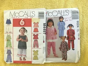 McCall's Patterns ~ CUT PATTERNS are all Size 1-2 * ~ * ~ * ~ * ~ *Listing 4209 - Picture 1 of 9