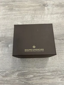 Authentic Baume & Mercier Brown Leather Watch Box With Manual - Picture 1 of 12