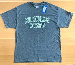 MICHIGAN STATE UNIVERSITY SPARTANS - Champion MENS T-SHIRT - Large - Gray - NEW - Picture 1 of 13