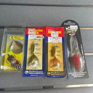 4 Lures wordens rooster tail spinners Real Bullet .32 Caliber Bait Jerry’s Flies - Picture 1 of 6