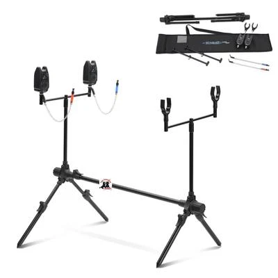 Carp Pod für 2 Ruten + 2 x elektro. Bissanzeiger, Hängebissanzeiger, Tasche ....